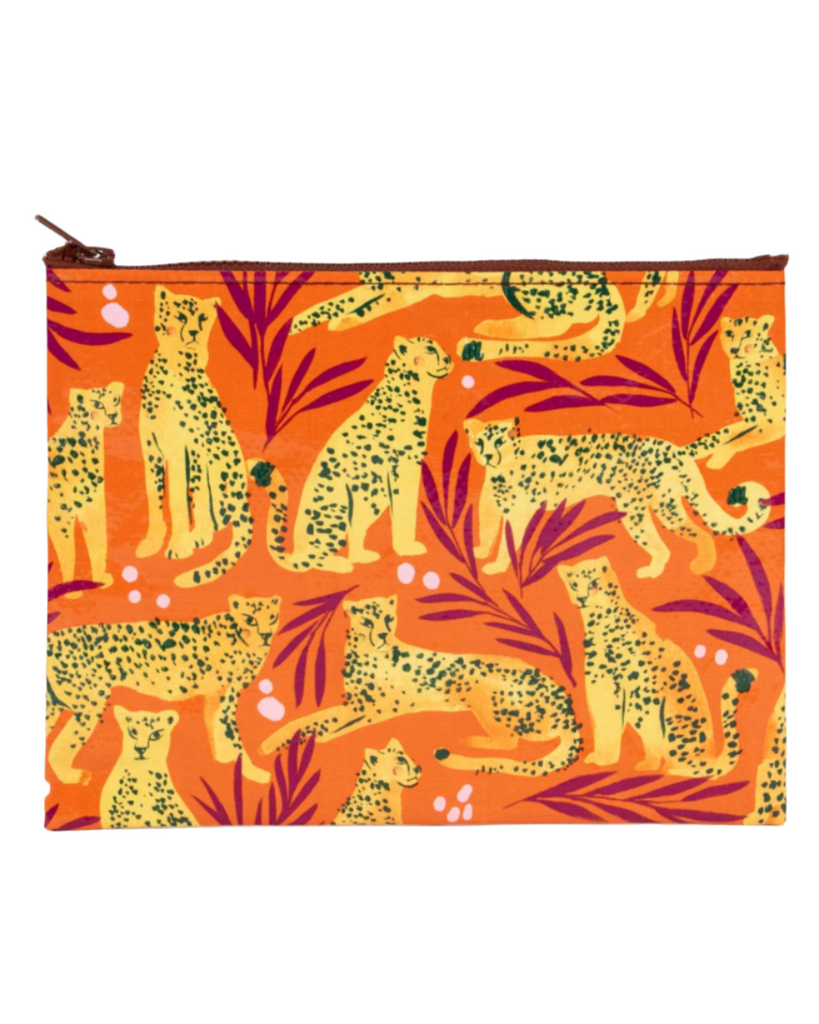 Colorful fun cheetah zipper pouch by Blue Q sold by Le Monkey House