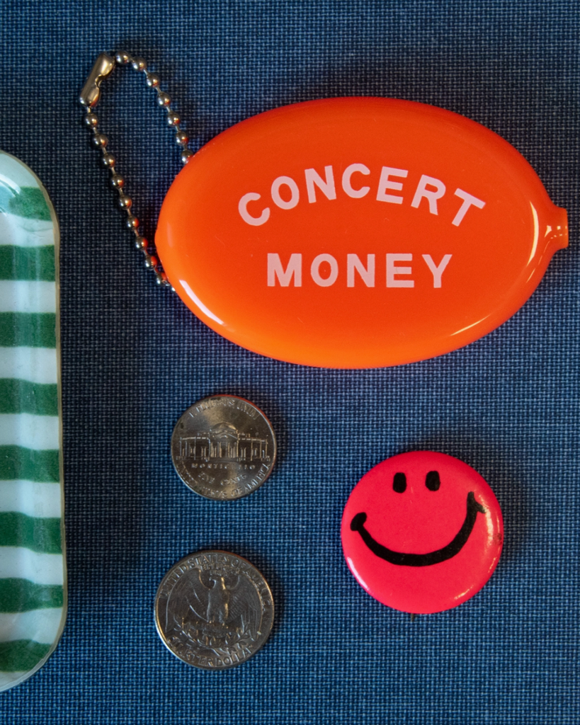 Concert money coin purse pouch vintage retro style by three potato four sold by Le Monkey House