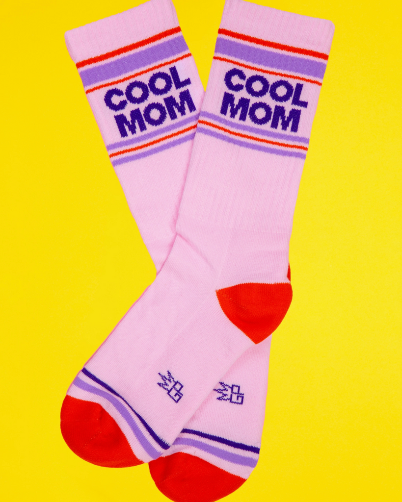 Cool mom gym socks retro tube socks by Gumball Poodle Sold by Le Monkey House