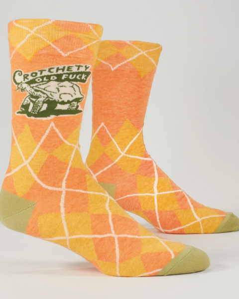 Crotchety old fuck men's socks by Blue Q Sold by Le Monkey House