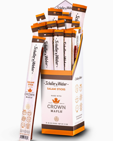 Schaller and Weber salami sticks crown maple sold by Le Monkey House