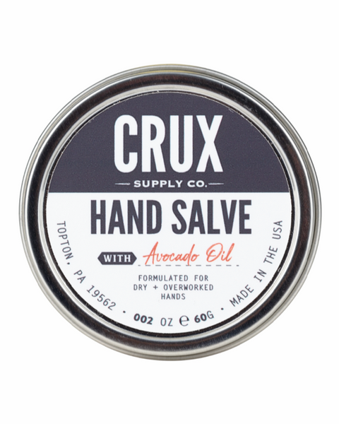 Crux supply Company Hand salve tin with avocado oil sold by Le Monkey House