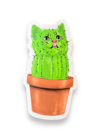Cacti Cat Sticker