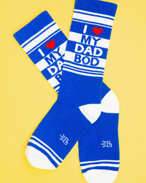 I love my dad bod gym socks by Gumball Poodle Sold by Le Monkey House