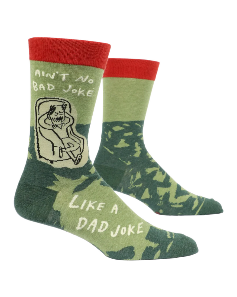 Ain't no bad joke like a dad joke socks mens by Blue q sold by Le Monkey House