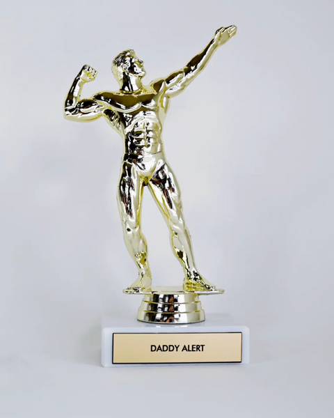 Daddy alert - look out - trophy by Johnny and June sold by Le Monkey House