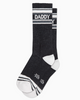 Daddy black and white crew gym socks by Gumball Poodle sold by Le Monkey House