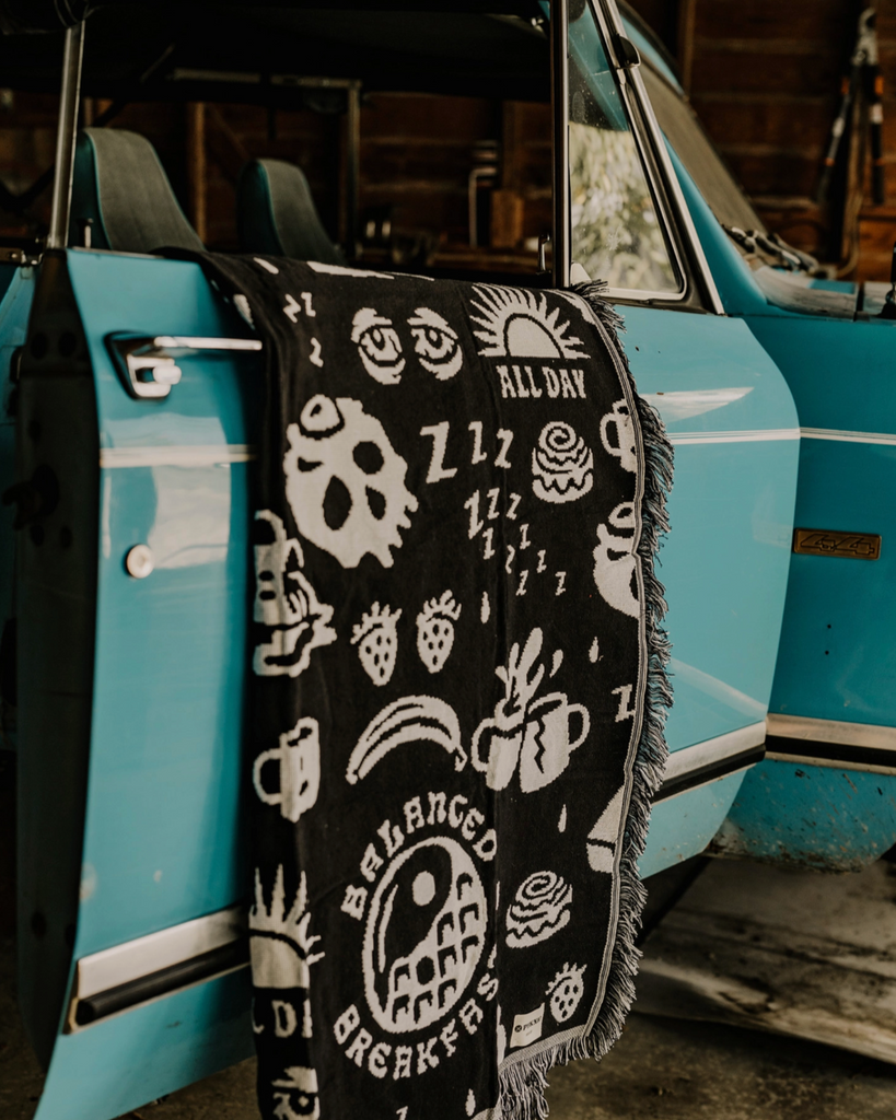 Dead Tired blanket by Pyknic sold by Le Monkey House