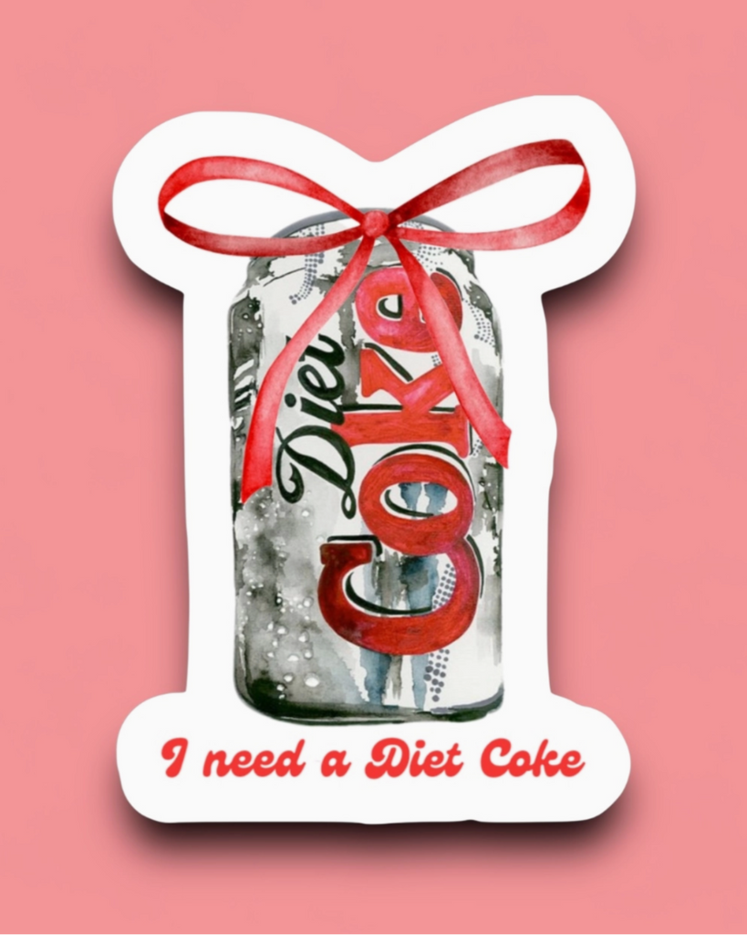 I need a diet coke sticker by Ace The Pitmatian sold by Le Monkey House