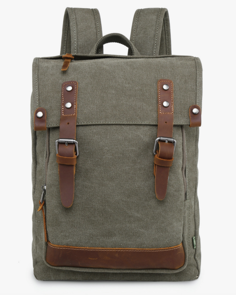 Discovery backpack, leather and canvas, by TSD Brand sold by Le Monkey House