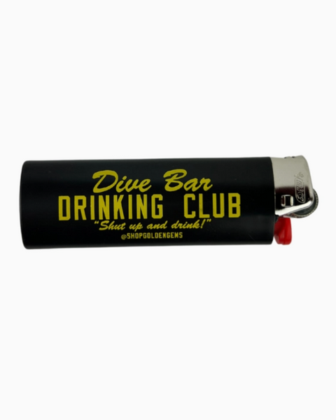 Dive bar drinking club black lighter by Golden gems sold by Le Monkey House