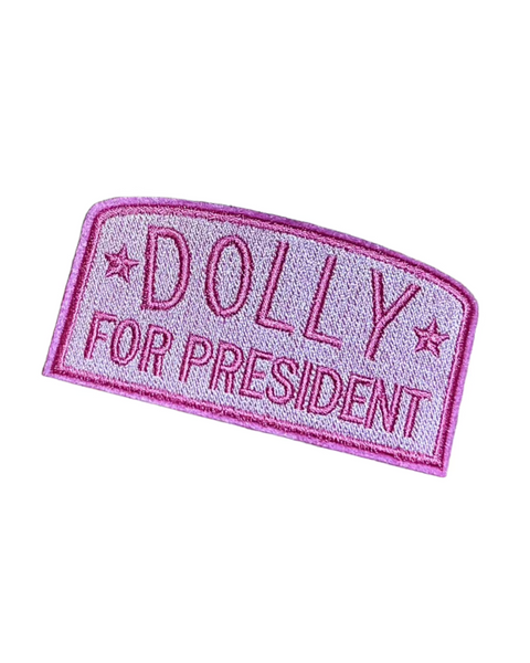 Dolly Parton for president iron on sew on patch by TEELUX sold by Le Monkey House