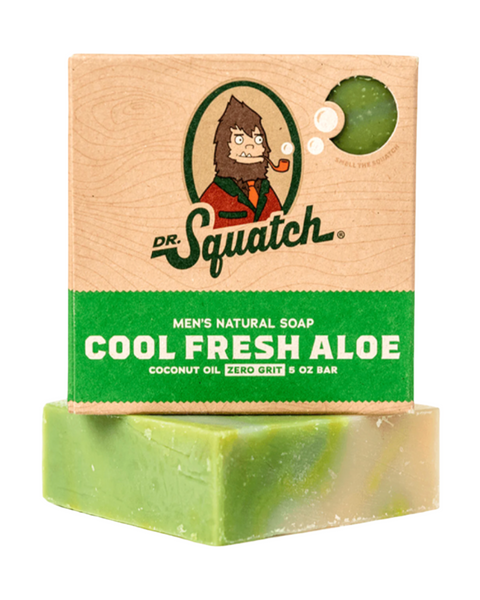 Dr Squatch Cool fresh Aloe Men's natural Soap sold by Le Monkey House