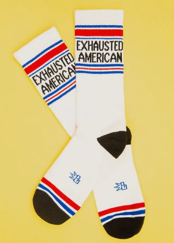 Exhausted American Gym Socks