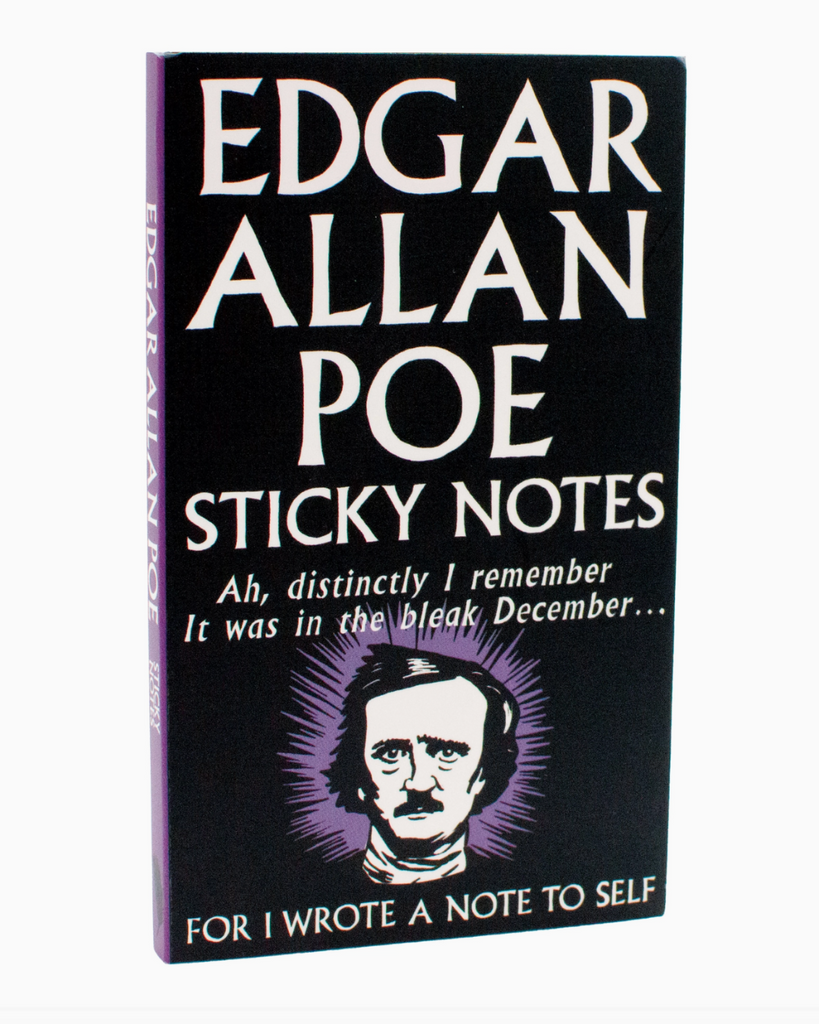 Edgar allan poe sticky notes notebook  by Unemployed Philosophers Guild sold by Le Monkey House