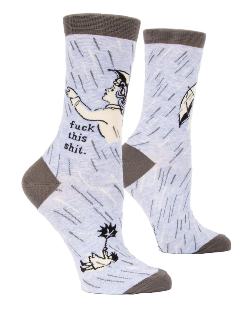 Fuck this shit morton's salt girl women's socks by Blue Q sold by Le Monkey House