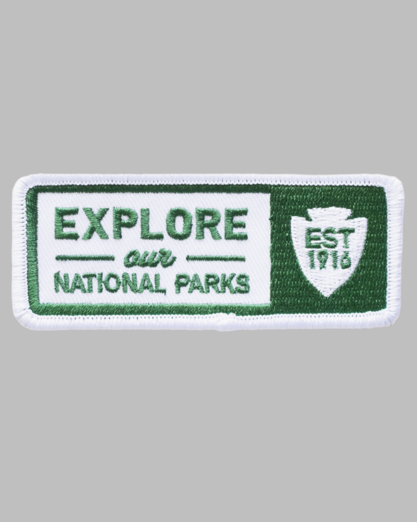 Explore our national parks iron on embroidered patch by Union Made sold by Le Monkey House