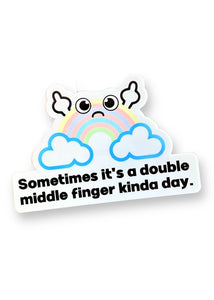 Double Middle Finger Sticker