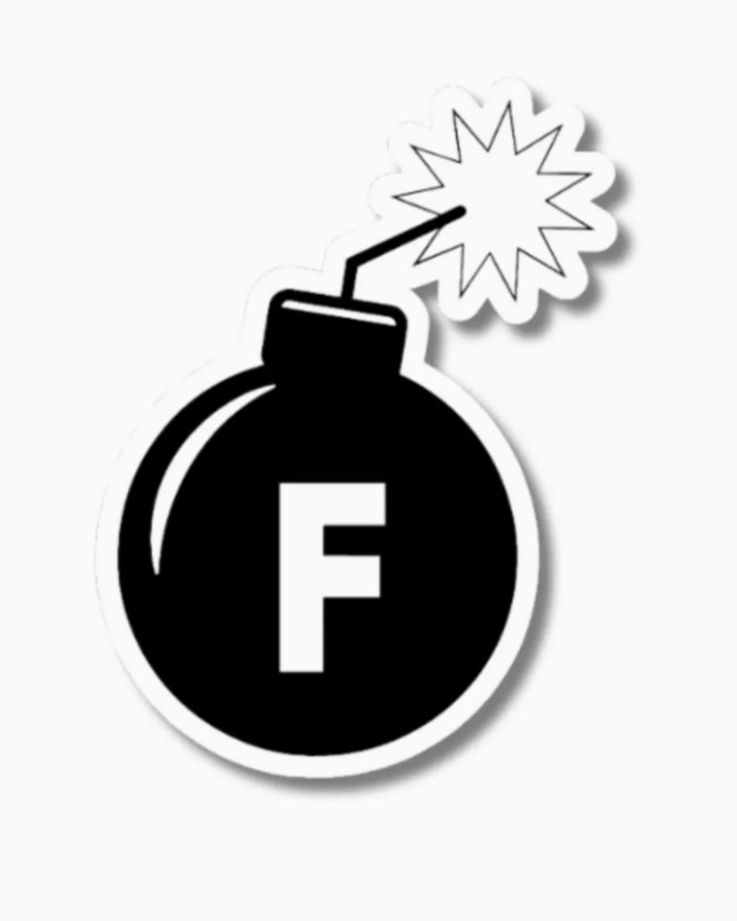 F Bomb sticker by Monkey Toes sold by Le Monkey House