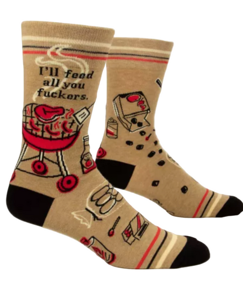 I'll feed all you fuckers men's socks by Blue Q Sold by Le Monkey House