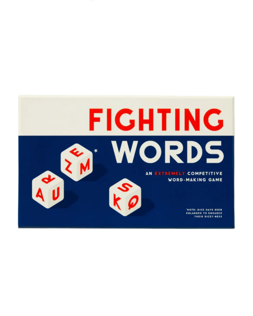 Fighting Words - an extremely competitive word-making dice game by Brass Monkey Supply Co. sold by Le Monkey House