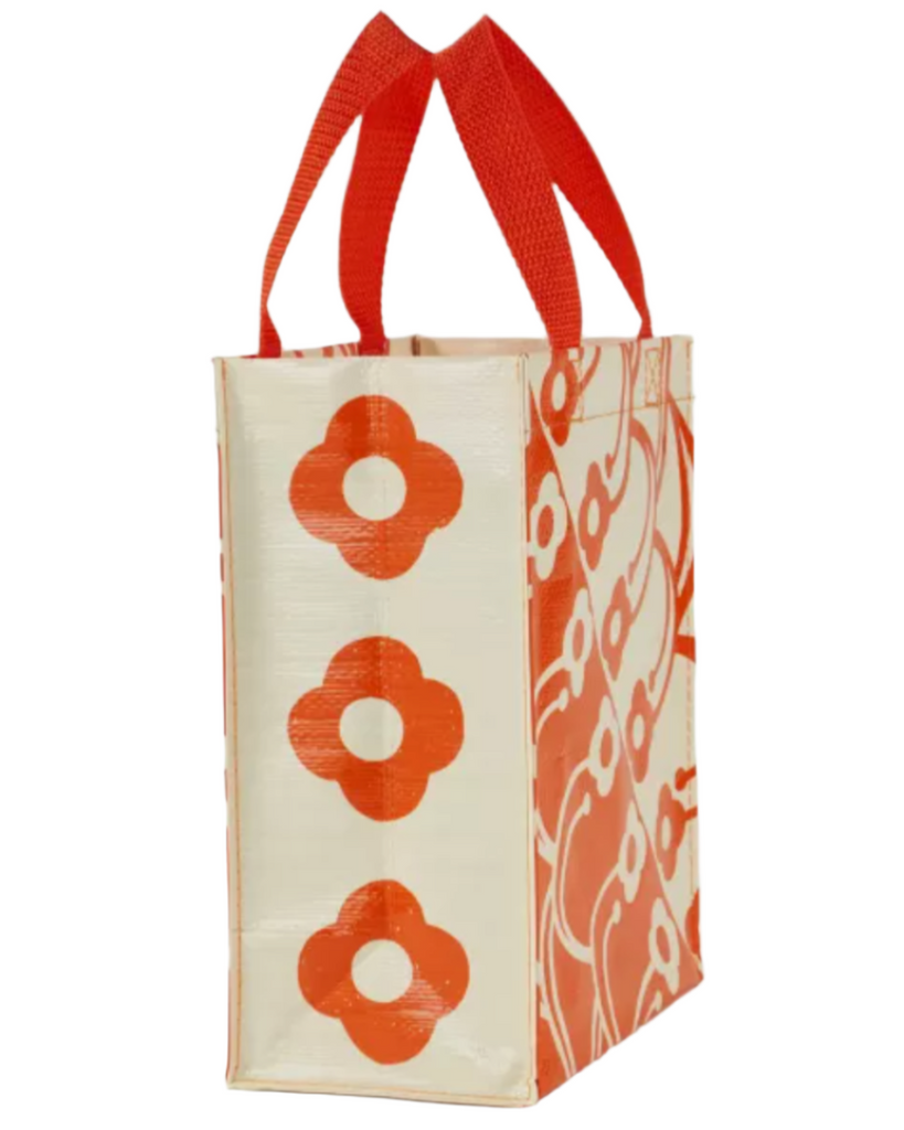 Orange and cream cute petal print handy tote by Blue Q Sold by Le Monkey House