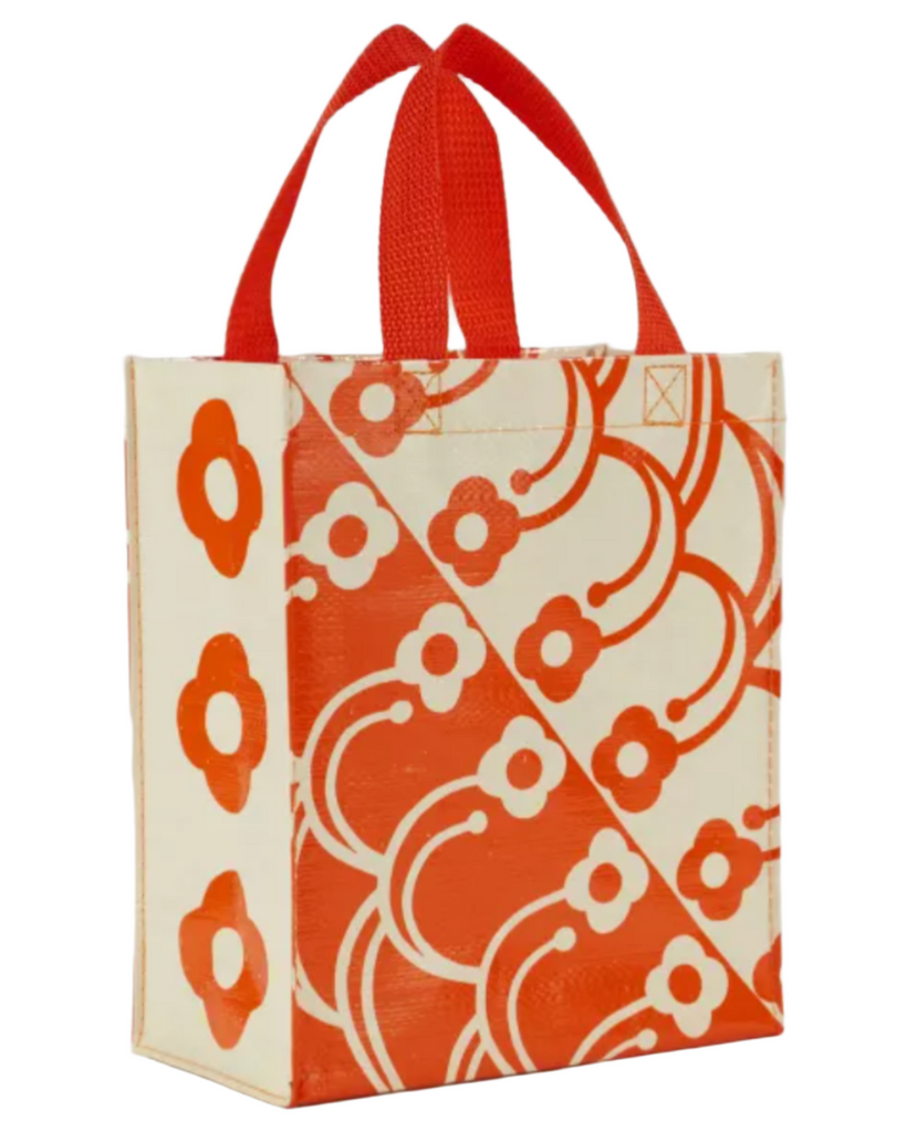 Orange and cream cute petal print handy tote by Blue Q Sold by Le Monkey House