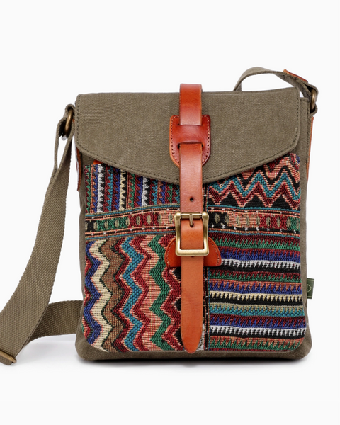 Four seasons crossbody in olive by TSD Brand sold by Le Monkey House