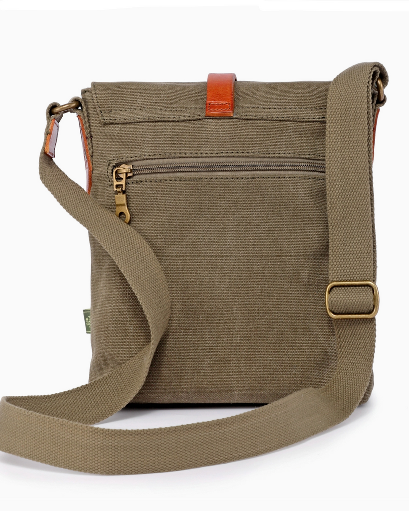 Four seasons crossbody in olive by TSD Brand sold by Le Monkey House