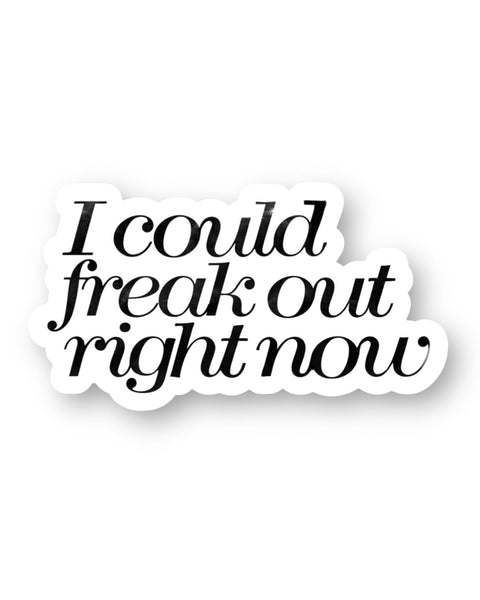 I Could Freak Out Right Now Sticker by Big Moods, Sold by Le Monkey House