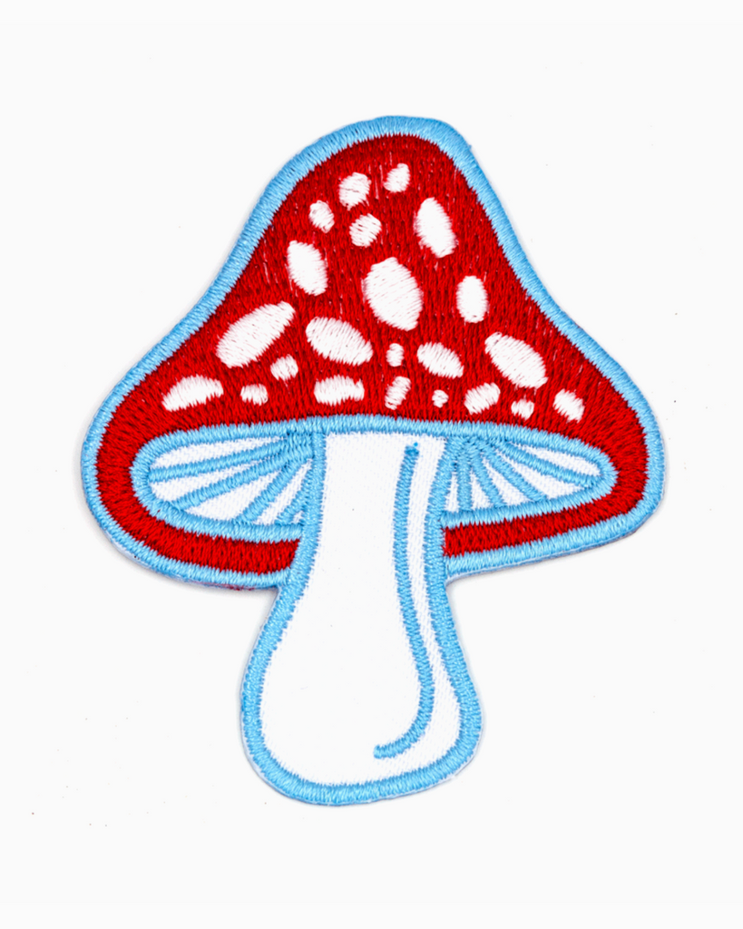 Funky Mushroom embroidered iron on patch by These are things sold by Le Monkey House