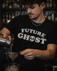 Future ghost tee shirt black and white design designed printed and sold by Le Monkey House in Culpeper, Virginia