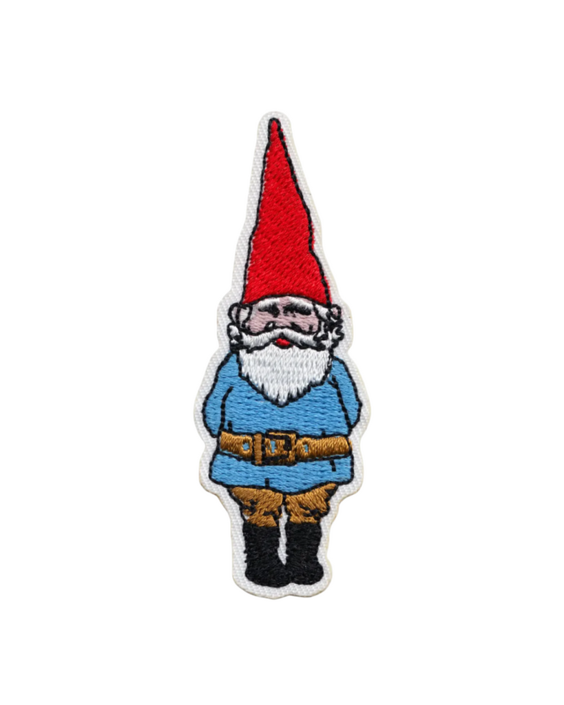 Garden gnome patch embroidered iron on patch by Square deal recordings sold by Le Monkey House