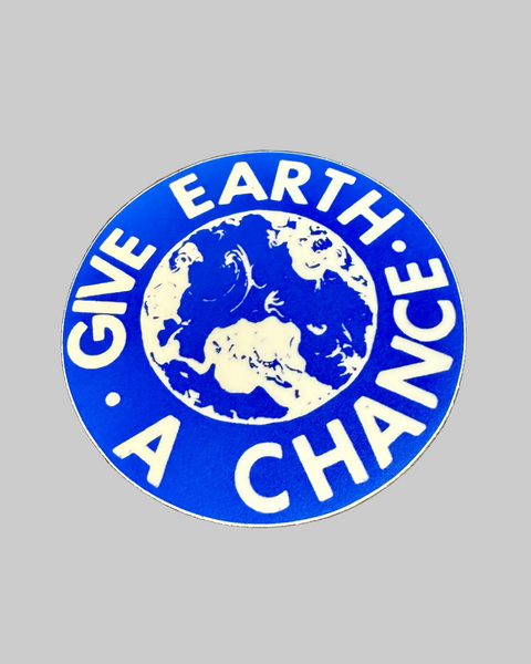 Give earth a chance vintage retro style sticker by Flip The Record sold by Le Monkey House
