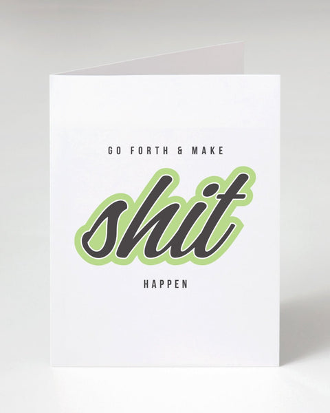 Go Forth Greeting Card printed designed and sold by Le Monkey House