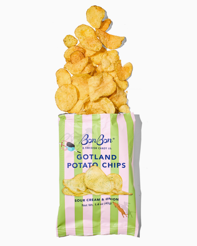 Gotland potato chips, sour cream and onion, Le Monkey House
