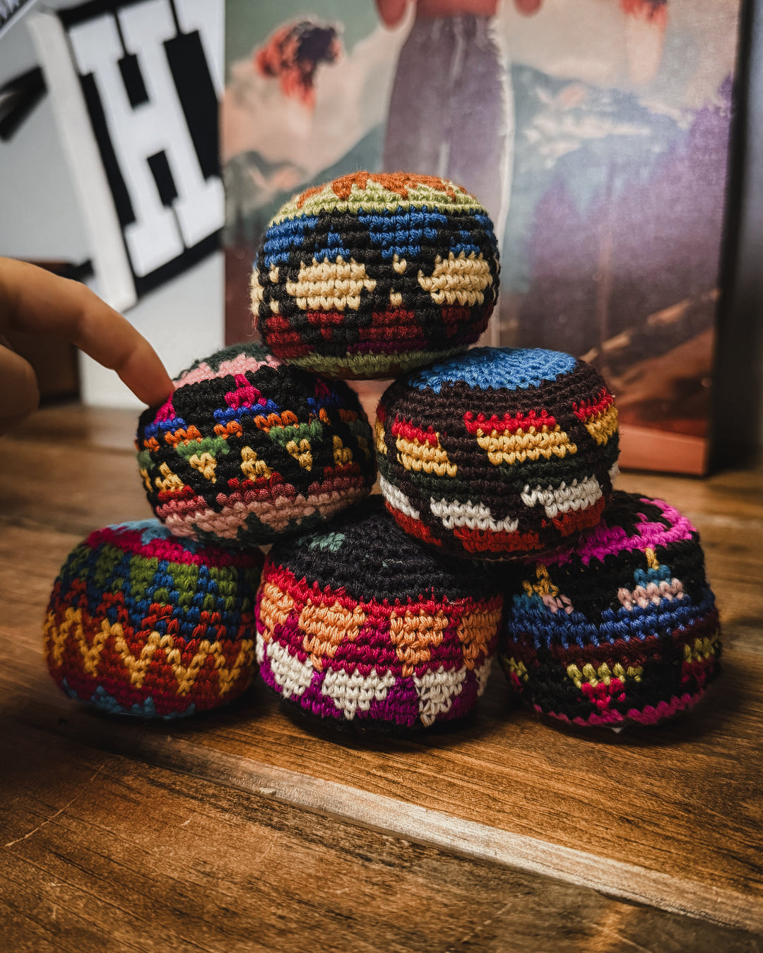 Hacky sacks, classic -- Gypsy Rose, sold by Le Monkey House