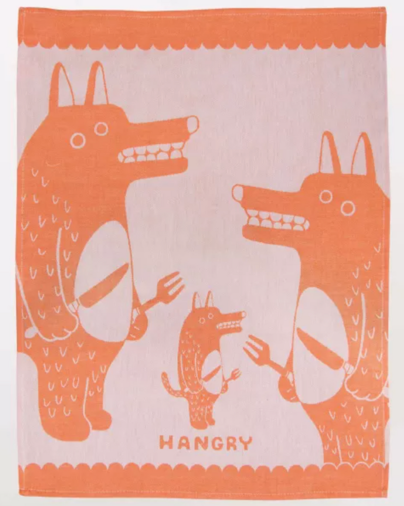 Hangry dish towel by Blue Q sold by Le Monkey House