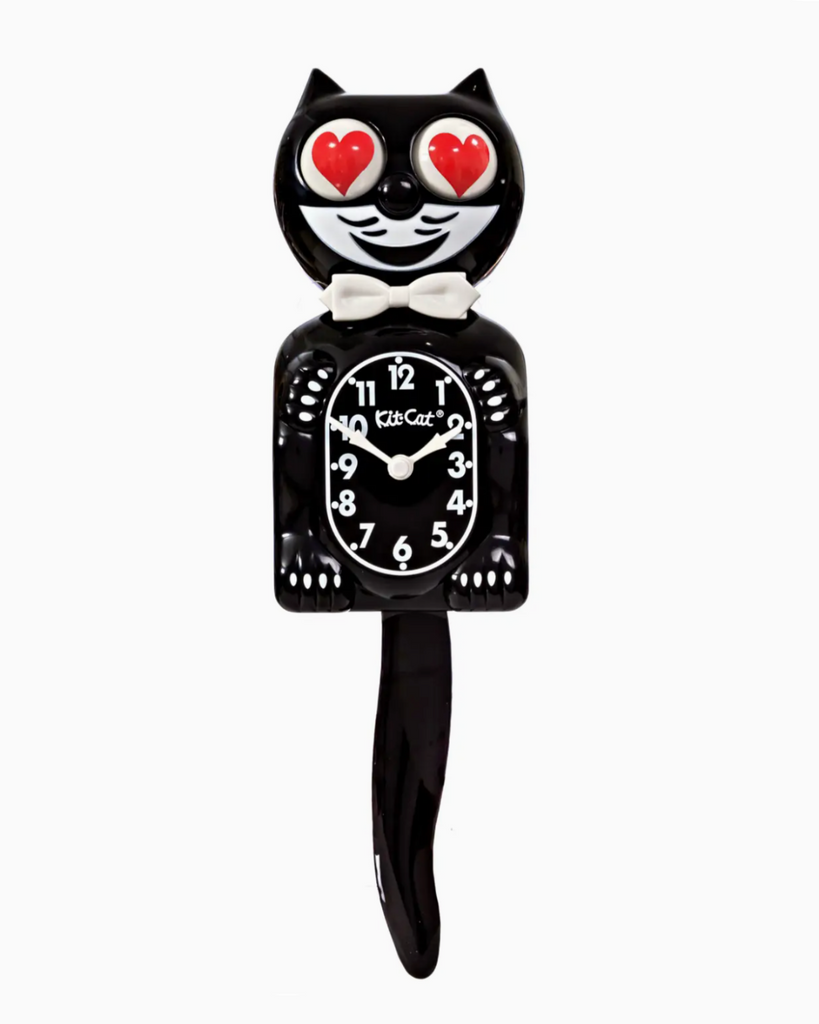 Classic black Heart eyes kit cat klock sold by Le Monkey House