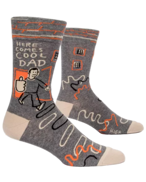 Here comes cool dad crew socks by Blue Q sold by Le Monkey House