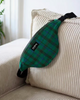 Banana bag, bum bag fanny pack by Hindbag Paris sold by Le Monkey House - Green tartan plaid