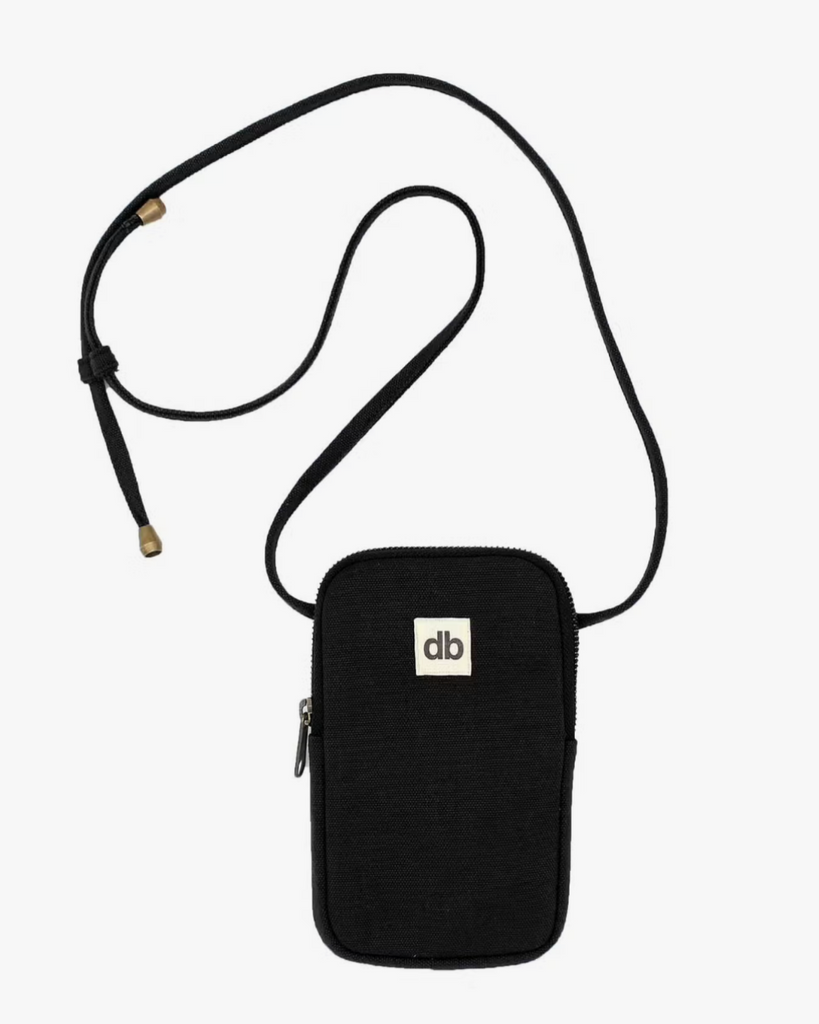 Canvas phone purse by Hindbag Paris sold by Le Monkey House - Black