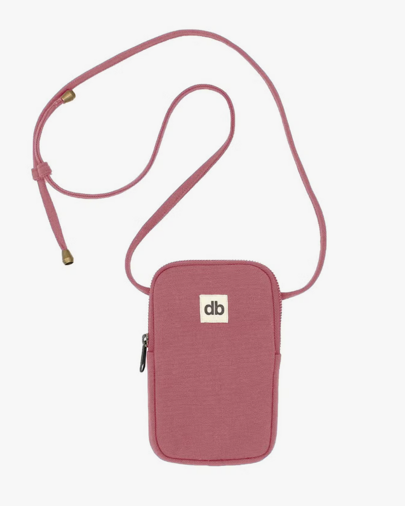 Canvas phone purse by Hindbag Paris sold by Le Monkey House - Blush Pink