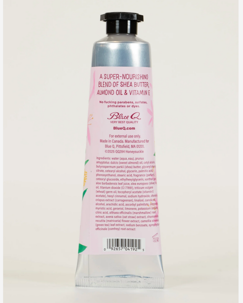 Honeysuckle and marigold Delicate fucking flower Hand cream lotion by Blue Q sold by Le Monkey House