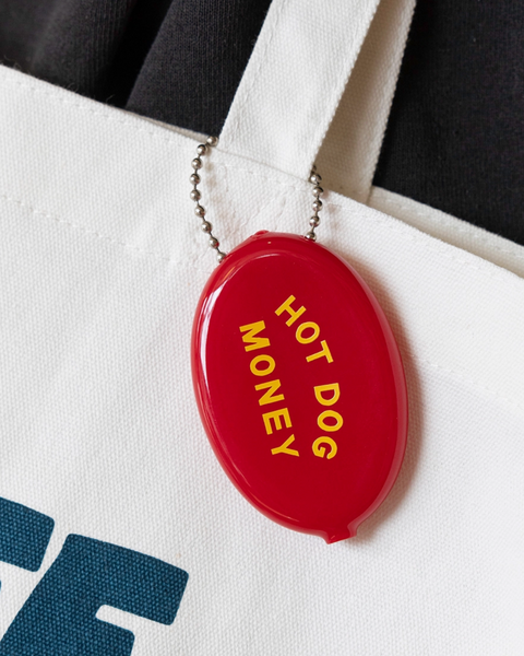 Hot dog money rubber coin pouch vintage retro style by three potato four sold by Le Monkey House
