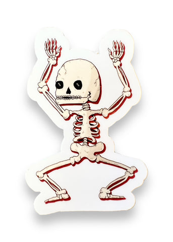 Dancing Skeleton Sticker by Big Moods, Sold by Le Monkey House