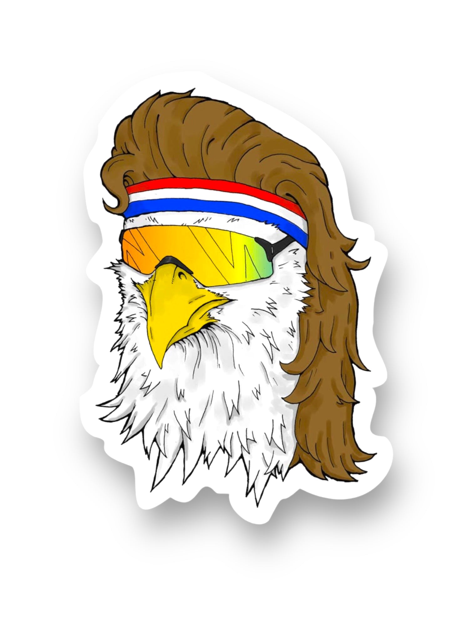 Merica Eagle American Mullet Eagle Sticker by Big Moods, Sold by Le Monkey House