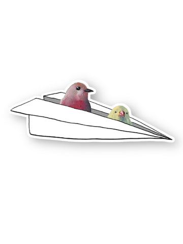 Airplane Birds Sticker