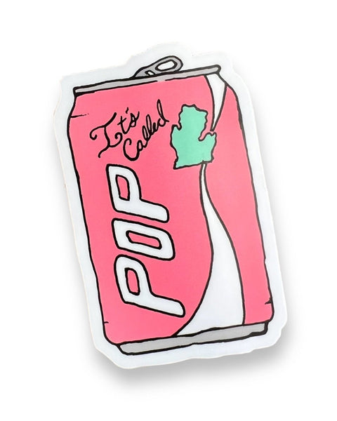 It's Called Pop Midwest Soda can sticker by Big Moods Sold by Le Monkey House