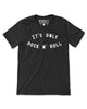 It's only rock and roll tee shirt designed and sold by Le Monkey House Culpeper Virginia